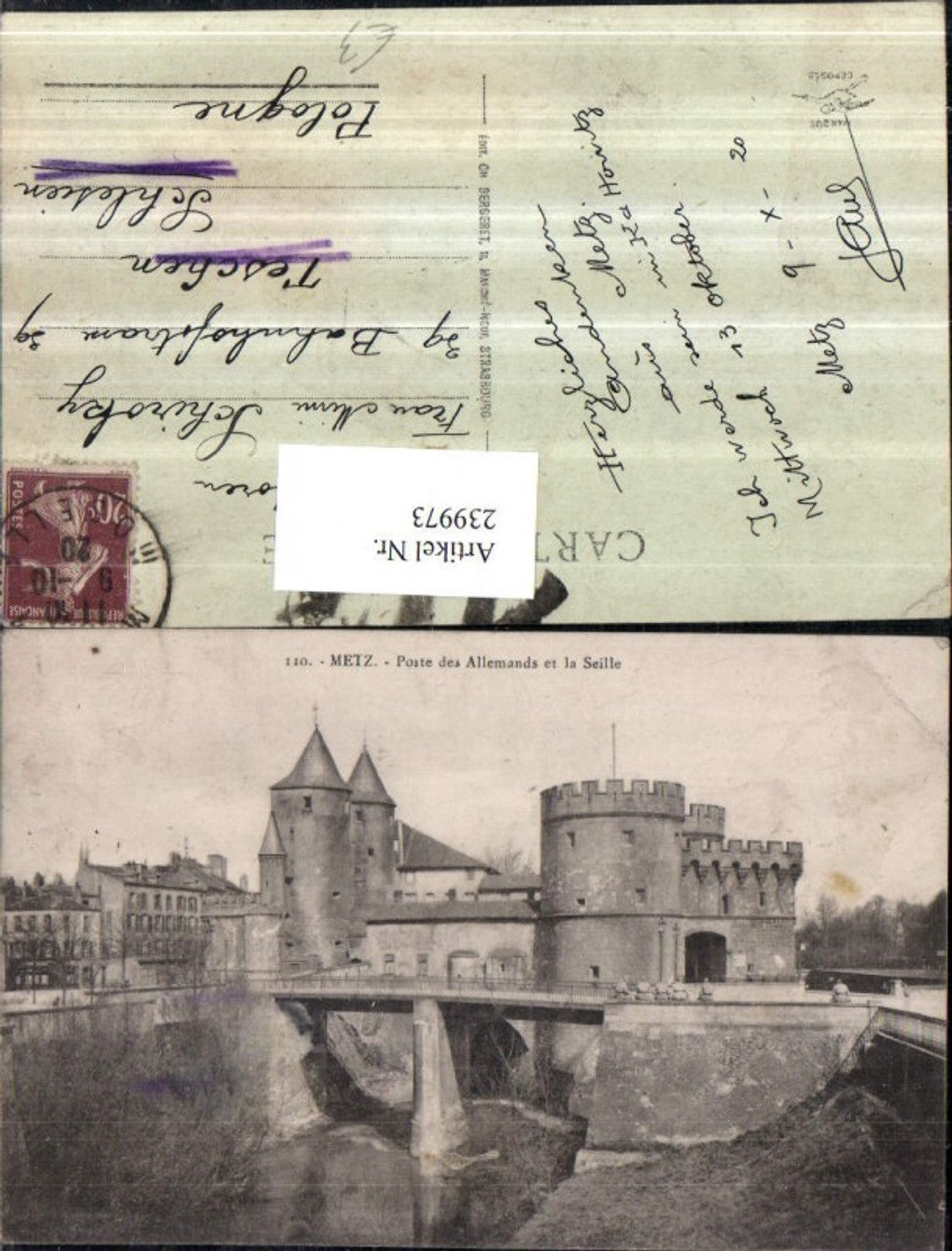 239973,Metz Ponte des Allemands et la Seille Türme