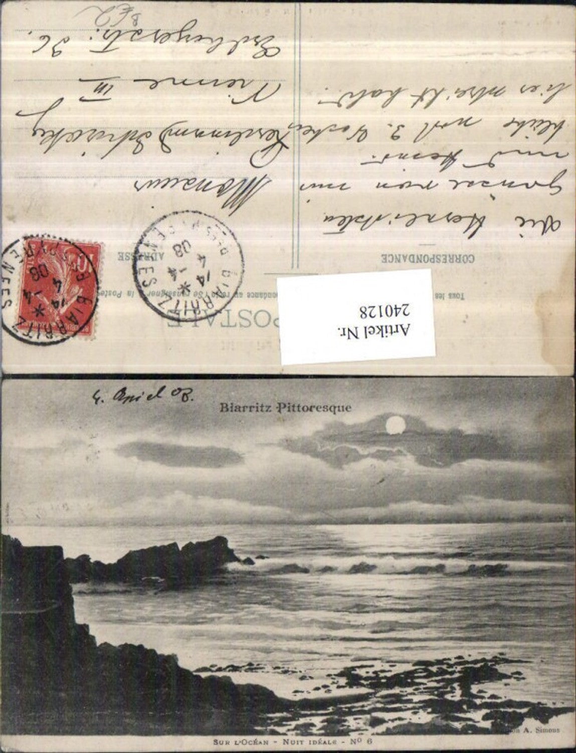 240128,Biarritz Pittoresque Sur l'Ocean nuit ideale Partie