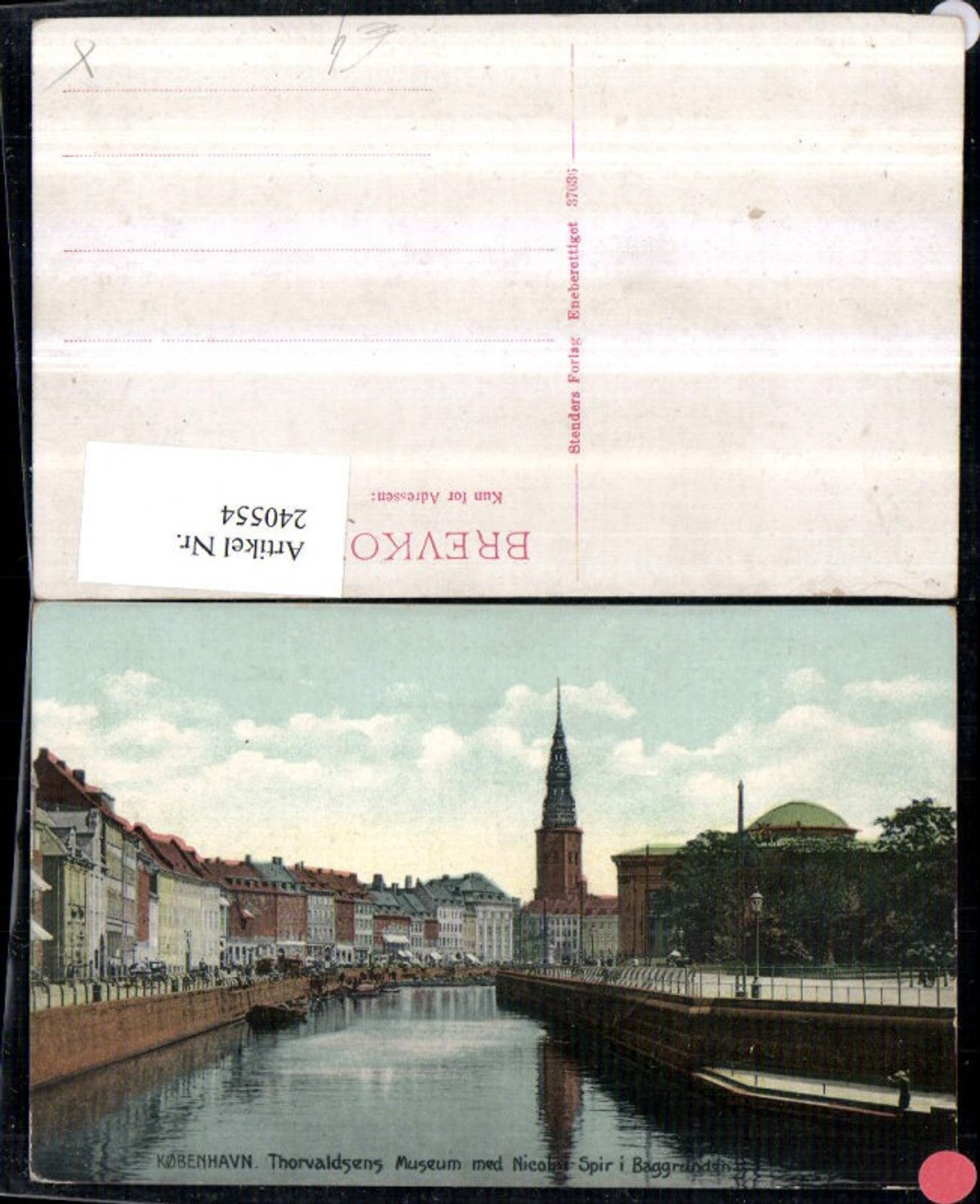 240554,Kobenhavn Copenhagen Thorvaldsens Museum with Nicolar Spir i Baggrunden