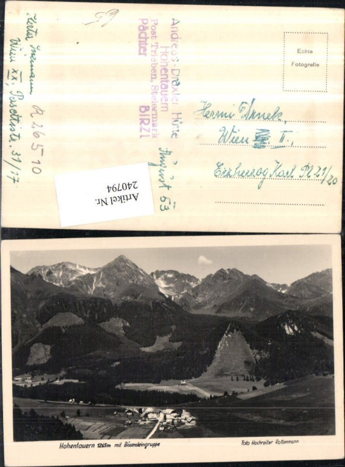 Alte Ansichtskarte – Old Postcard