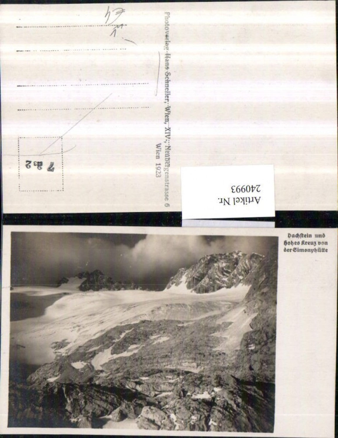 240993,Gosau Dachstein Hohes Kreuz Simonyhütte Obertraun pub Hans Schneller 732