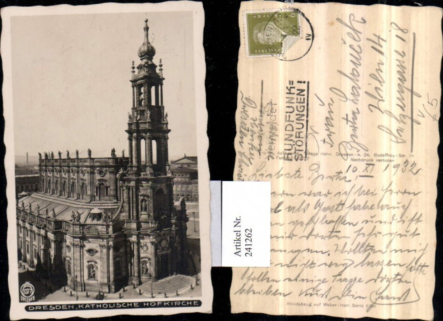 241262,Walter Hahn Dresden 5377 Dresden Katholische Hofkirche