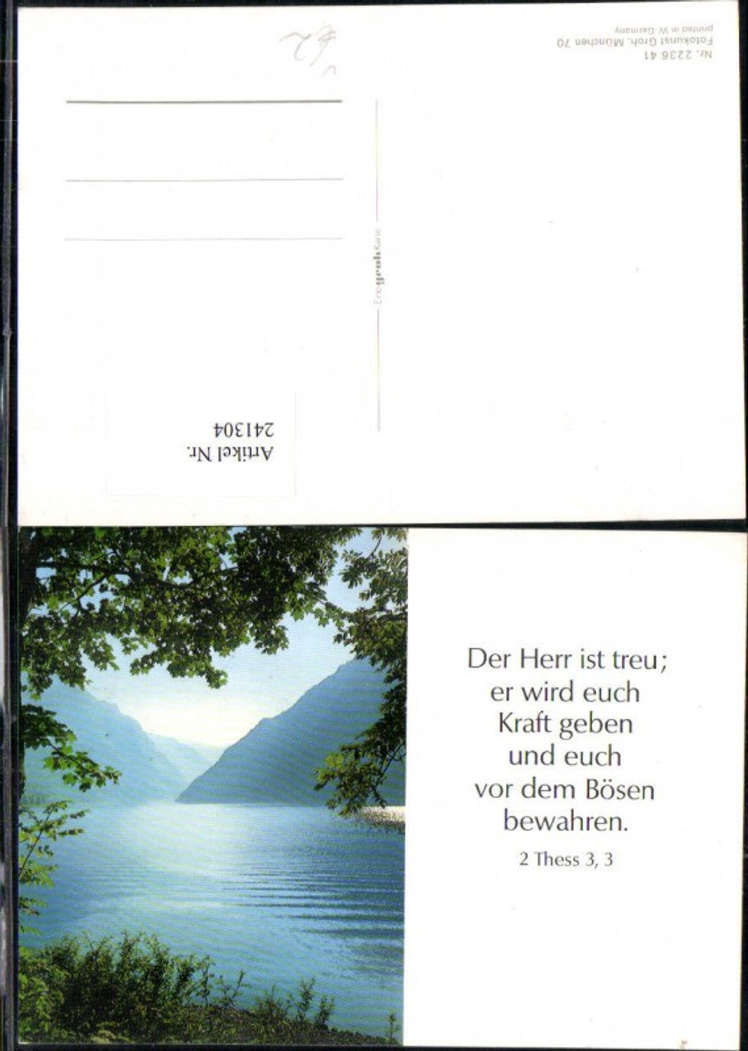 241304,Fotokunst Groh 223641 See Bergkulisse Partie Spruch Bibel