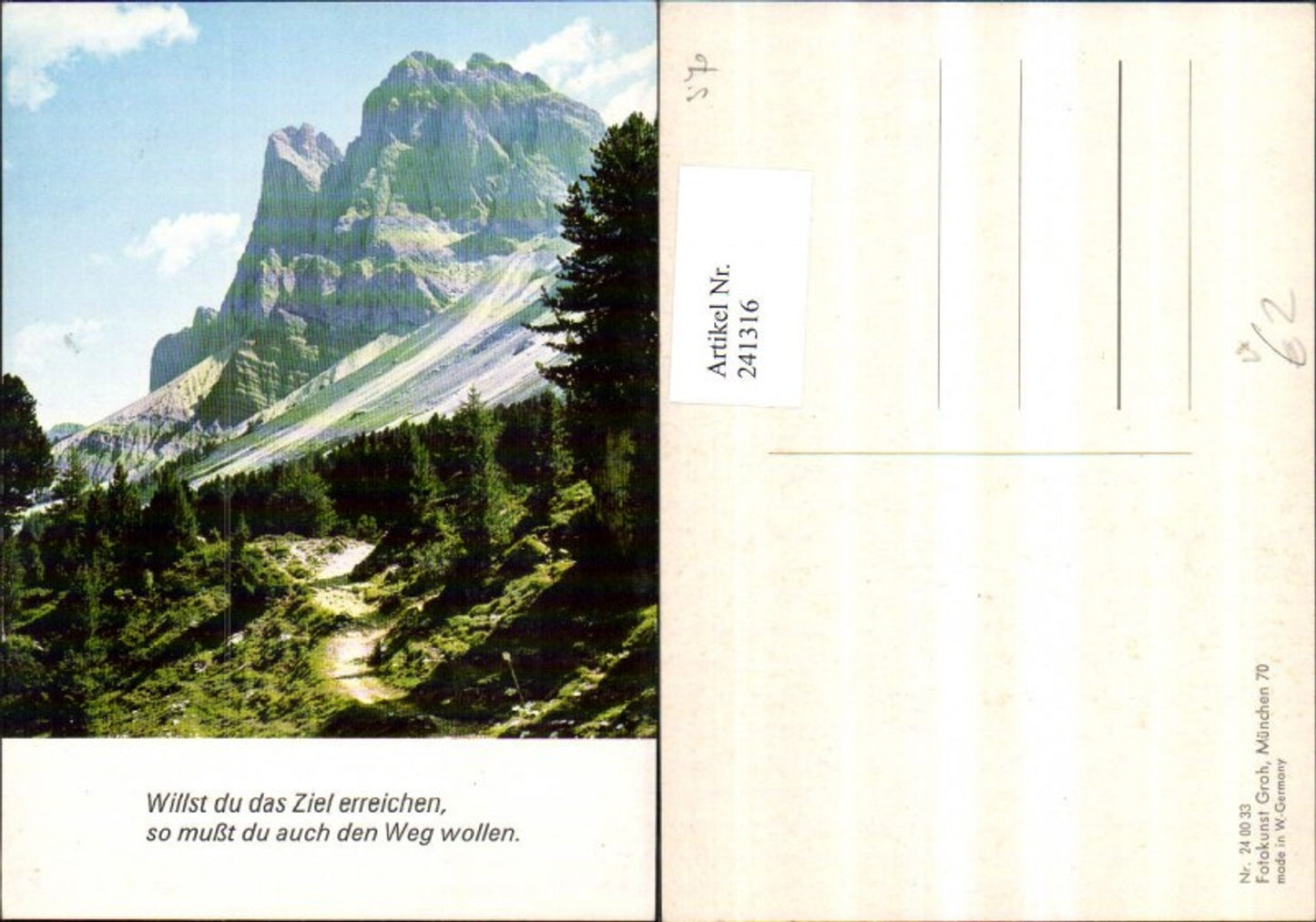 241316,Fotokunst Groh 240033 Bergkulisse Spruch