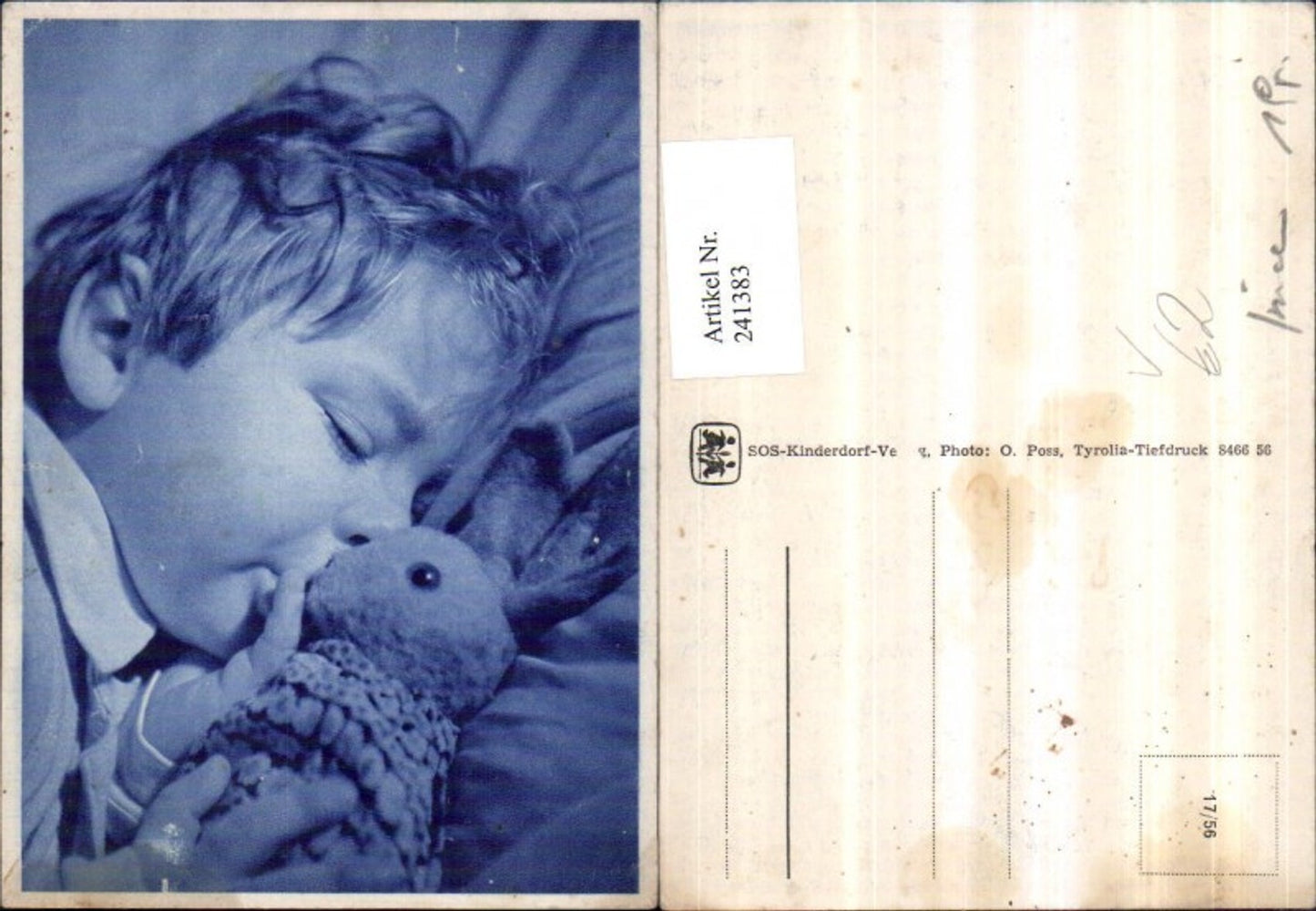 241383, SOS Children's Village 17/56 Child sleeping with stuffed rabbit