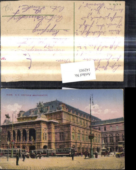 142905,Kk Hofopertheater Wien Oper Strassenbahn Ringlinie