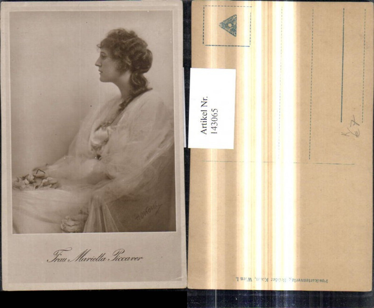 143065,Künstler Ak H. C. Kosel Frau Marietta Piccaver Schauspielerin