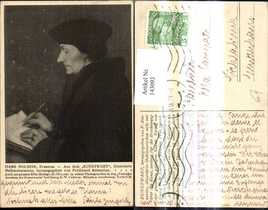 143093,Künstler Ak Hans Holbein Kunst Wissenschaft