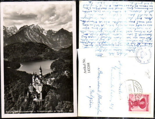 143268,Königsschloß Neuschwanstein u. Hohenschwangau m. Alpsee