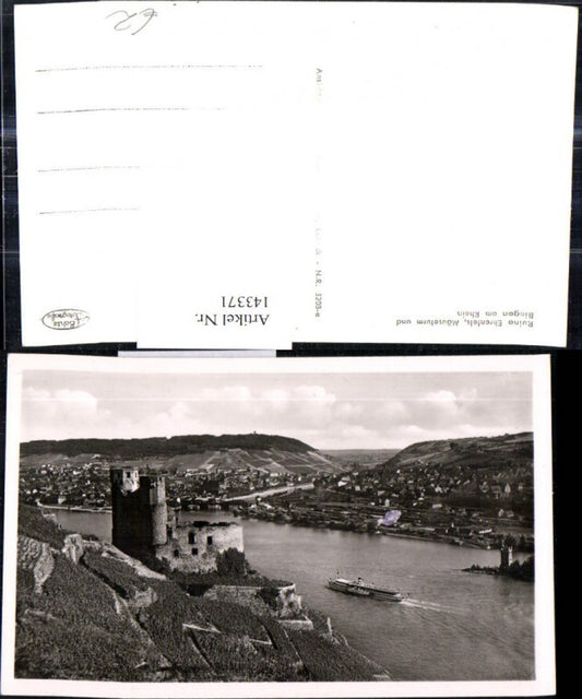 143371,Foto Ak Ruine Ehrenfels Mäuseturm u. Bingen a. Rhein