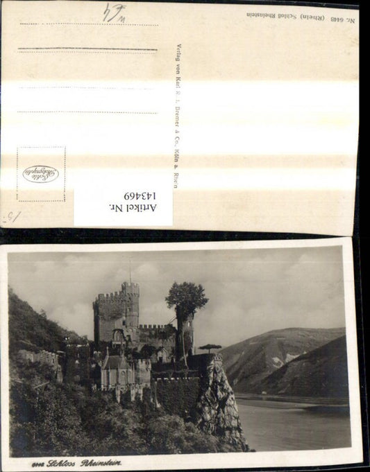143469,Foto Ak Schloss Rheinstein a. Rhein Trechtingshausen
