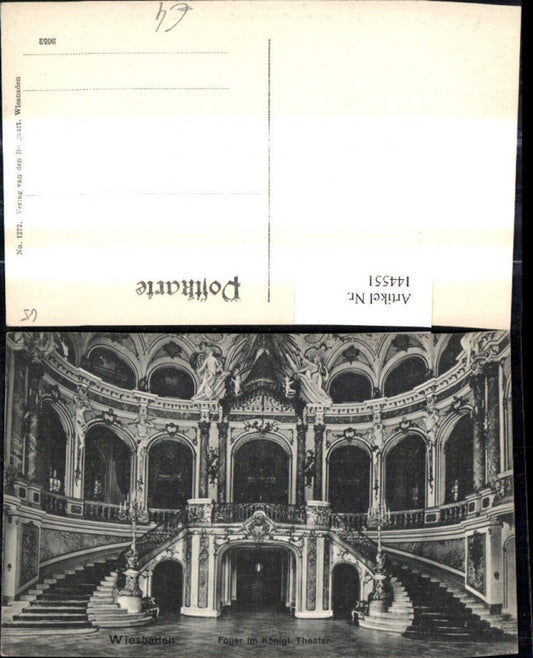 144551,Wiesbaden Foyer i. Königlichen Theater Innenansicht