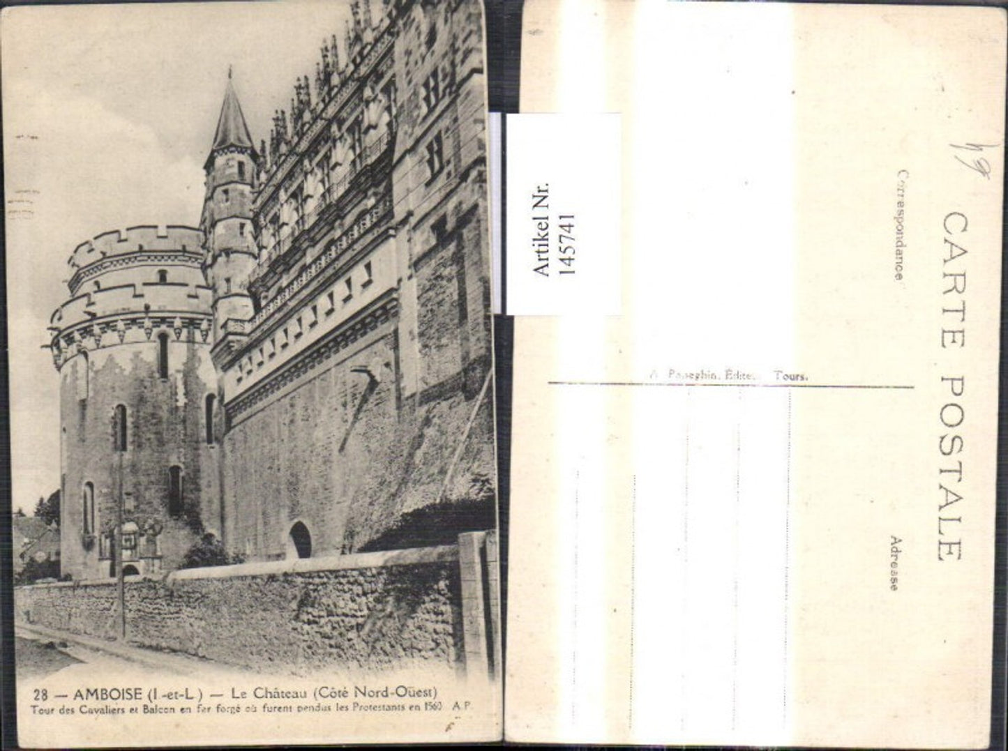 145741,Schloss Amboise Le Chateau Cote Nord Ouest