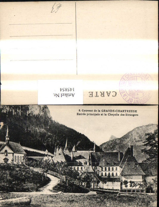 145854,Couvent de la Grande Chartreuse Entree prinicipale et la Chapelle des Etrangers Schloss Kloster