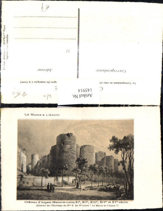 145914,Künstler Ak Le Maine & L Anjou Chateau d Angers Maine et Loire