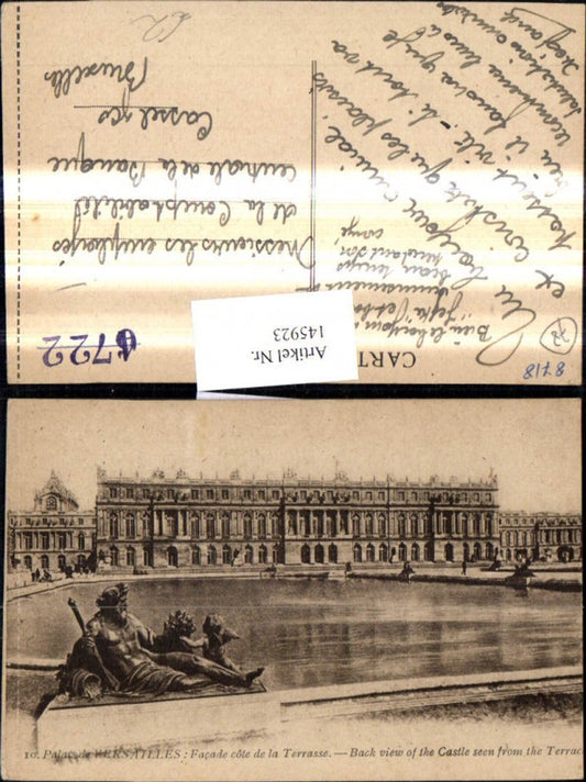 145923,Palais de Versailles Facade cote de la Terrasse Schloss Brunnen