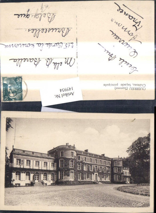 145934,Querrieu Somme Chateau facade principale
