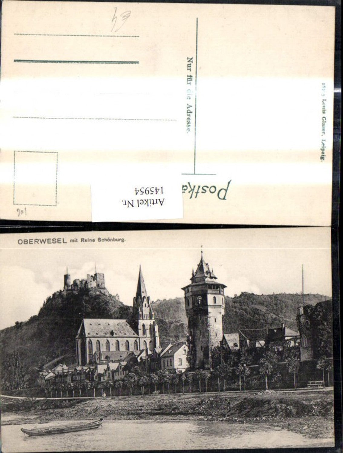 145954,Oberwesel m. Ruine Schönburg