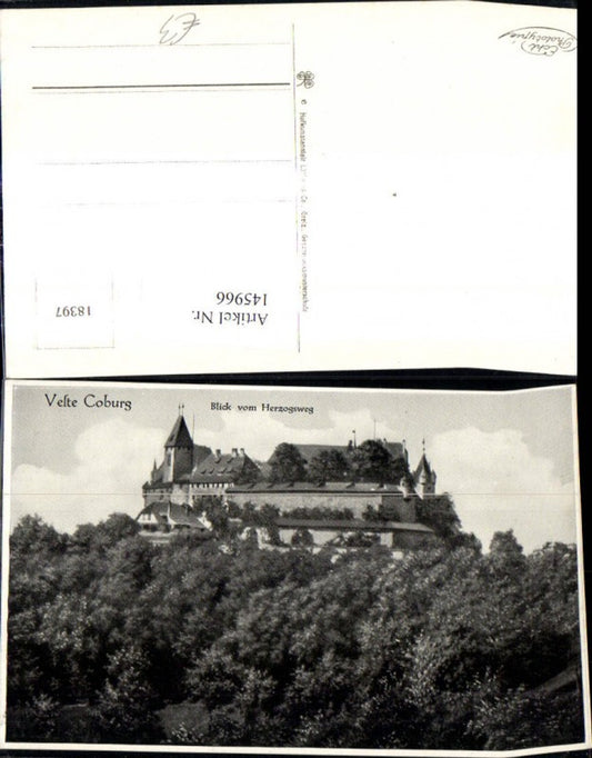 145966,Foto Ak Veste Coburg Festung Blick v. Herzogsweg