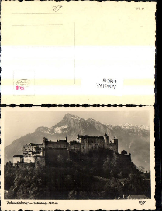 146036,Foto Ak Hohensalzburg u. Untersberg Salzburg