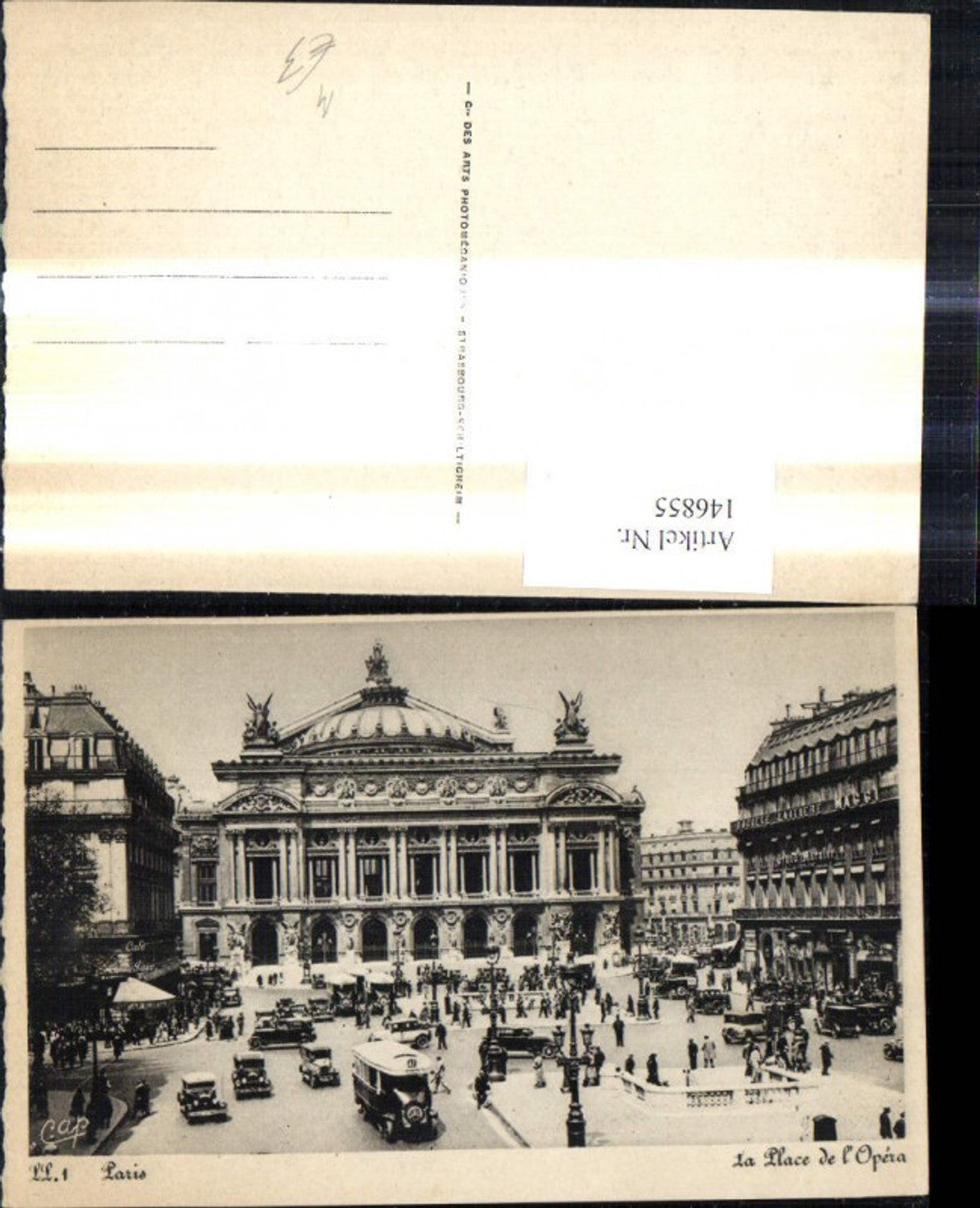 146855,Paris La Place de l Opera Opera Automobiles
