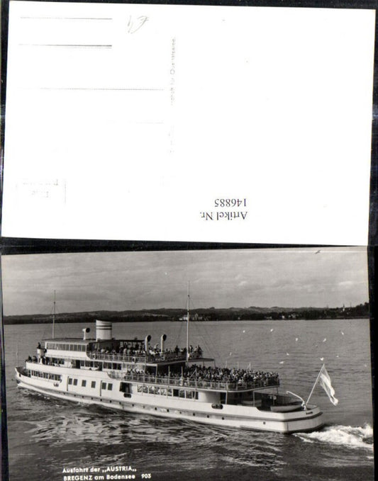 146885,Foto Ak Binnenschiff Schiff Dampfer Austria Bregenz a. Bodensee