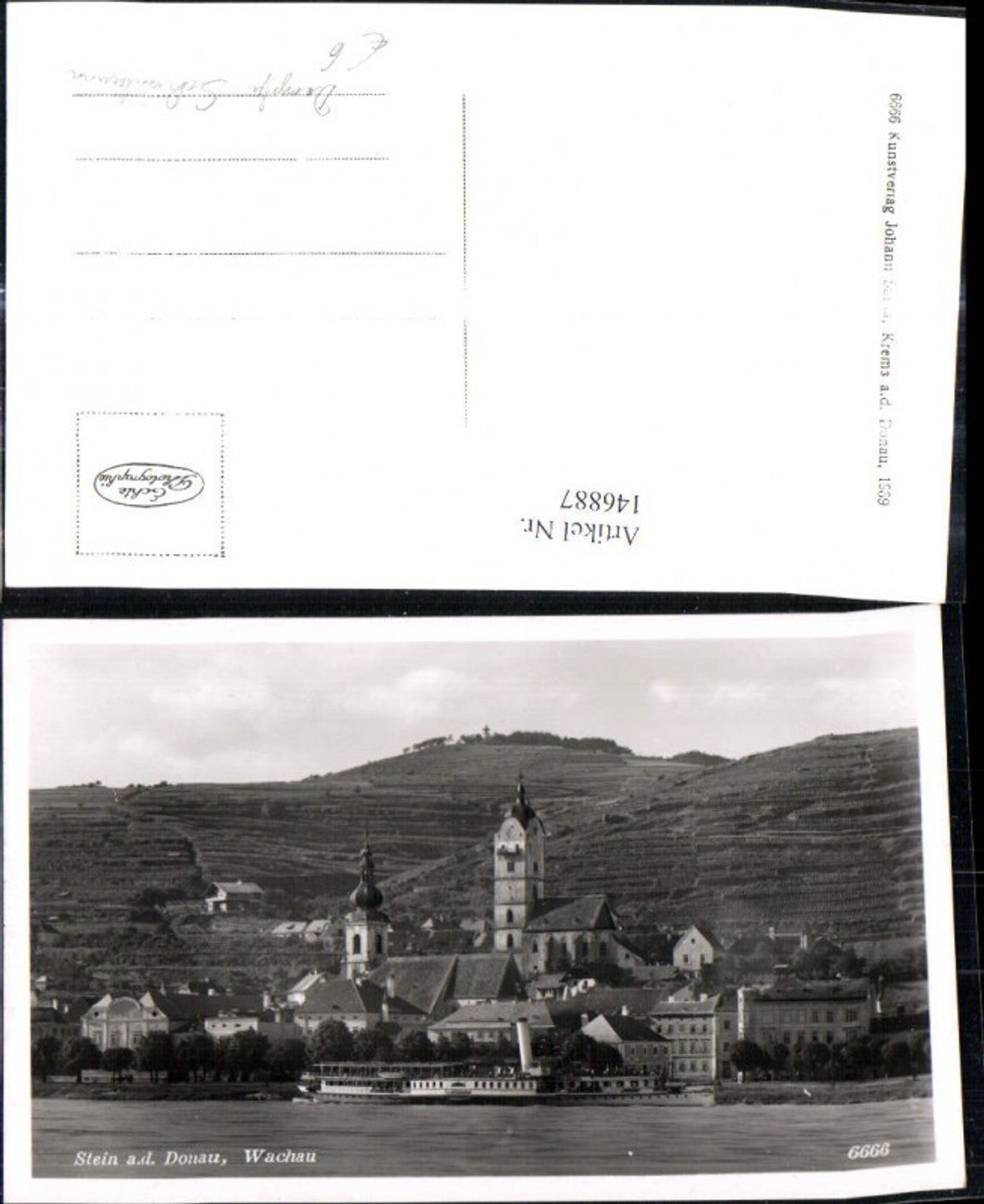 146887,Foto Ak Binnenschiff Schiff Schönbrunn Stein a. d. Donau Wachau
