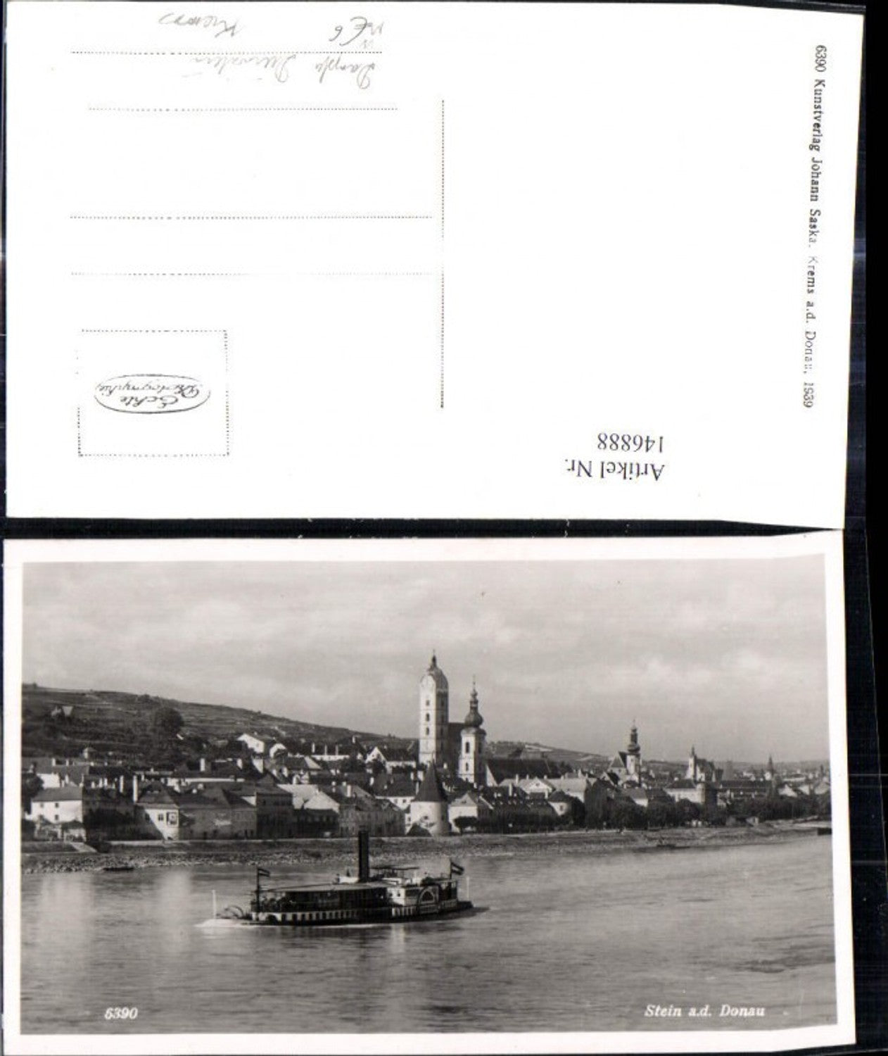 146888,Foto Ak Binnenschiff Schiff Schönbrunn Stein a. d. Donau Wachau