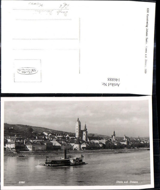 146888,Foto Ak Binnenschiff Schiff Schönbrunn Stein a. d. Donau Wachau