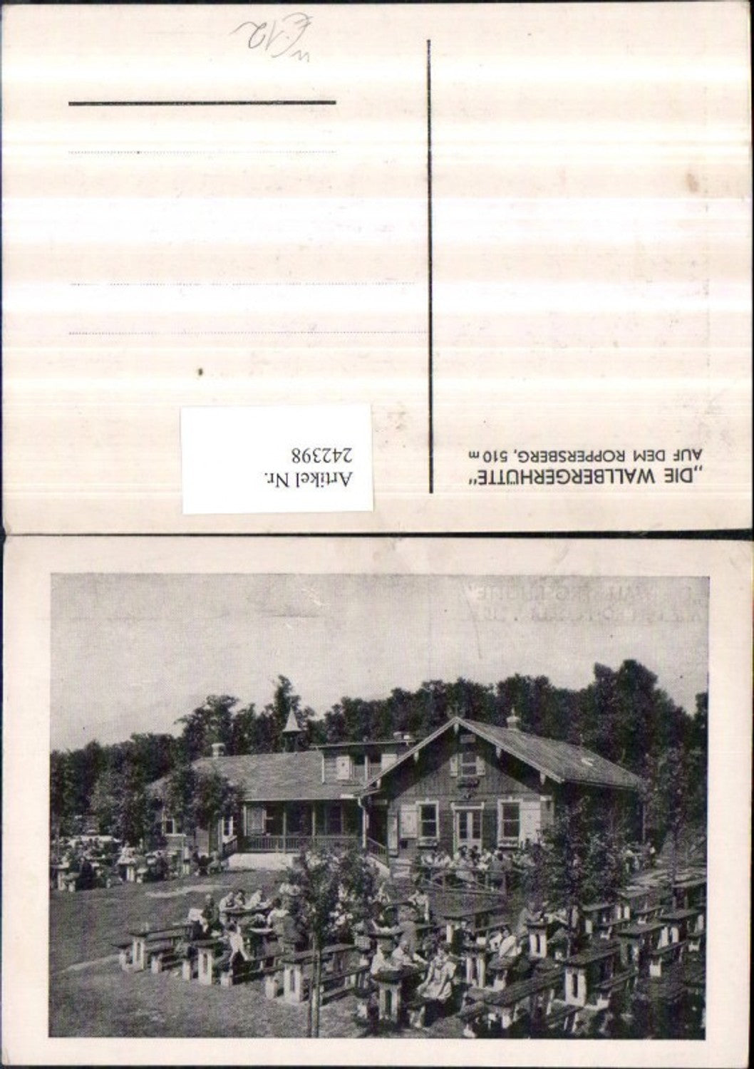 242398,Die Wallbergerhütte auf d. Roppersberg b. Laab im Walde