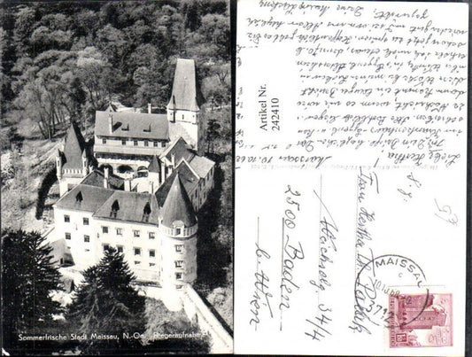 242410,Stadt Maissau Schloss Burg Fliegeraufnahme