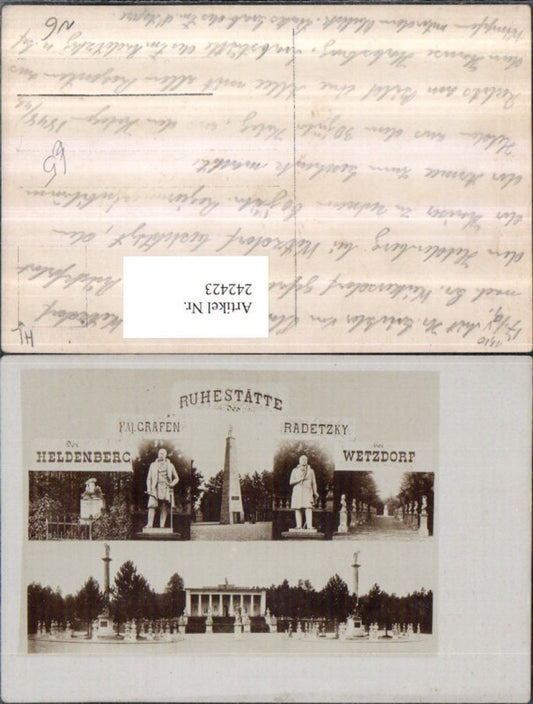 242423,Heldenberg b. Wetzdorf Ruhestätte Gedenkstätte Grafen Radetzky Mehrbildkarte