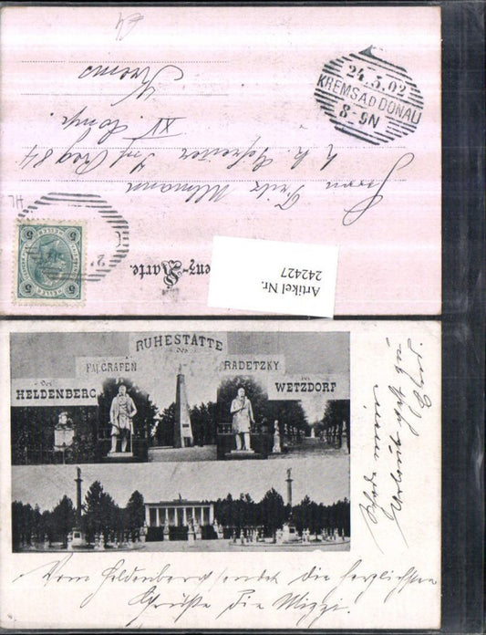242427,Heldenberg b. Wetzdorf Ruhestätte d. Grafen Radetzky Mehrbildkarte