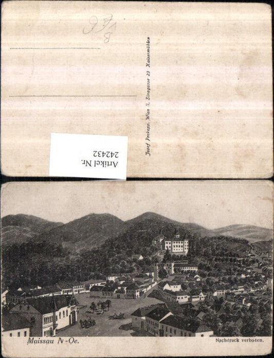 242432,Maissau Totale m. Burg Schloss pub Josef Prokopp