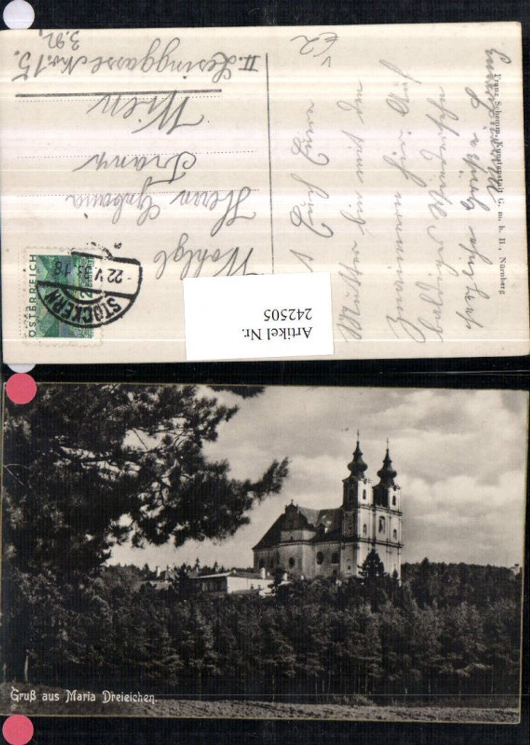 242505,Gruß aus Maria-Dreieichen Kirche pub Franz Schemm