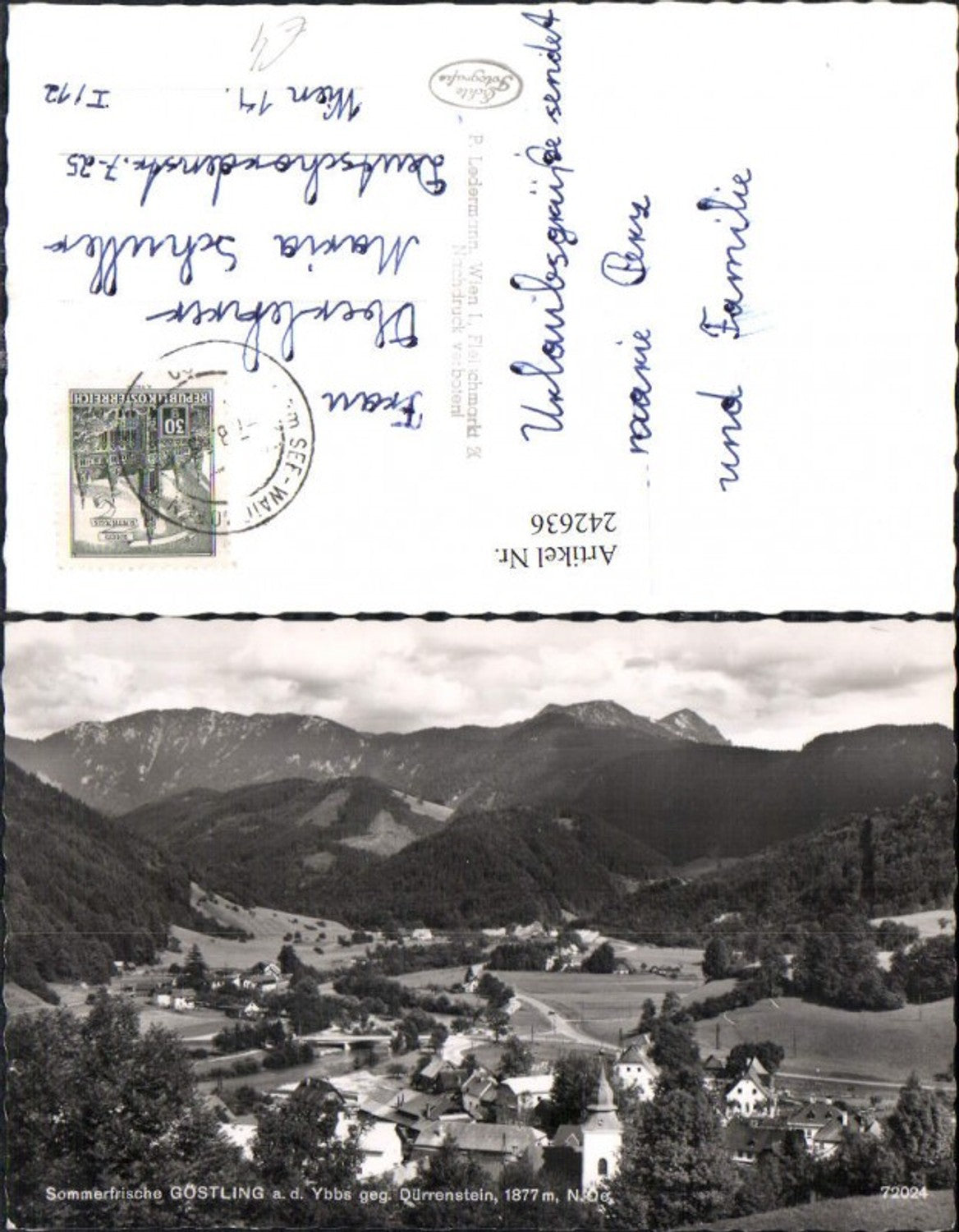 242636,Göstling an d. Ybbs Totale geg. Dürrenstein