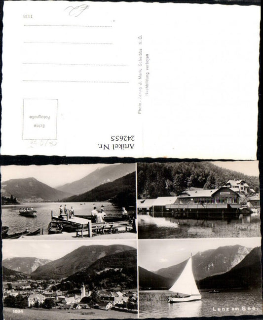 242655,Lunz am See Totale Anlegeplatz Ruderboote Boot Gastwirtschaft Segelboot Mehrbildkarte