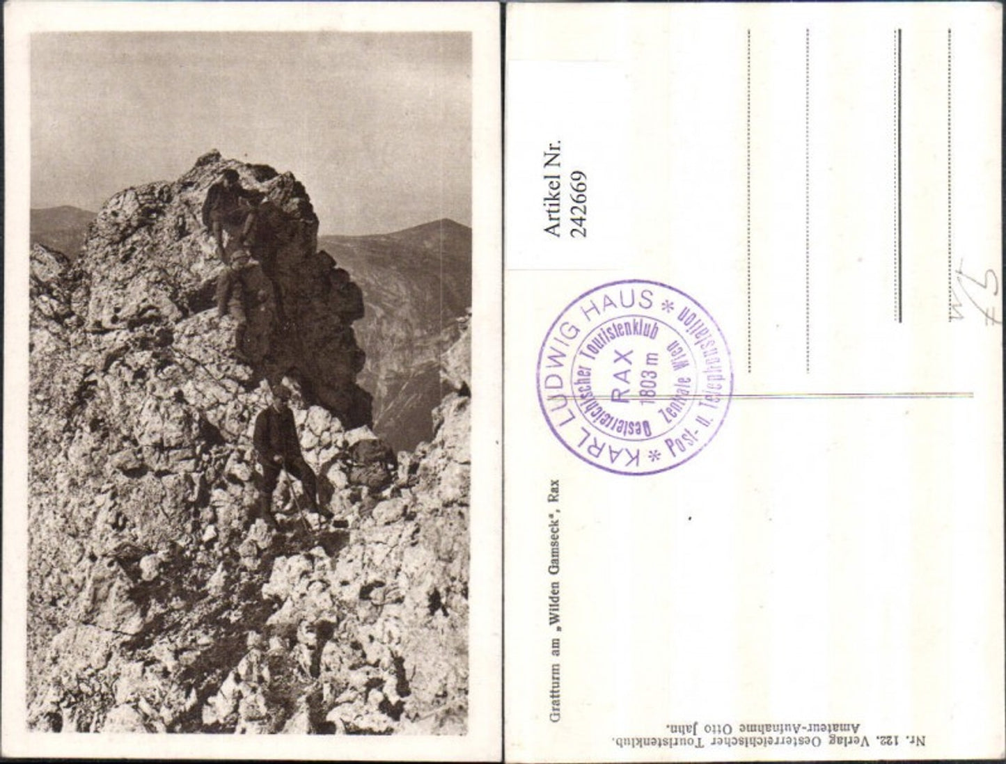 242669,Rax Gratturm am Wilden Gamseck Bergkulisse b. Reichenau