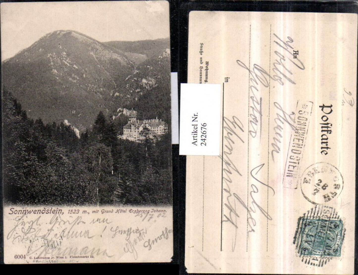 242676,Semmering Sonnwendstein m. Grand Hotel Erzherzog Johann