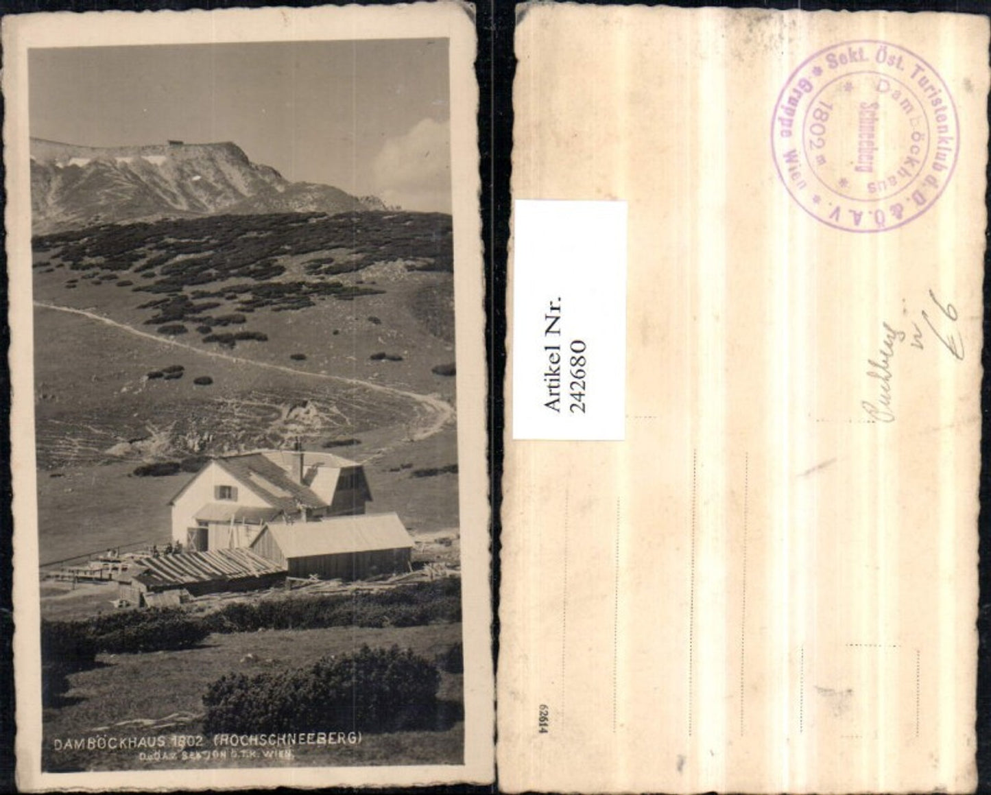242680,Damböckhaus am Hochschneeberg b. Puchberg a. Schneeberg