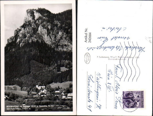 242684,Schwarzau im Gebirge Teilansicht m. Falkenstein