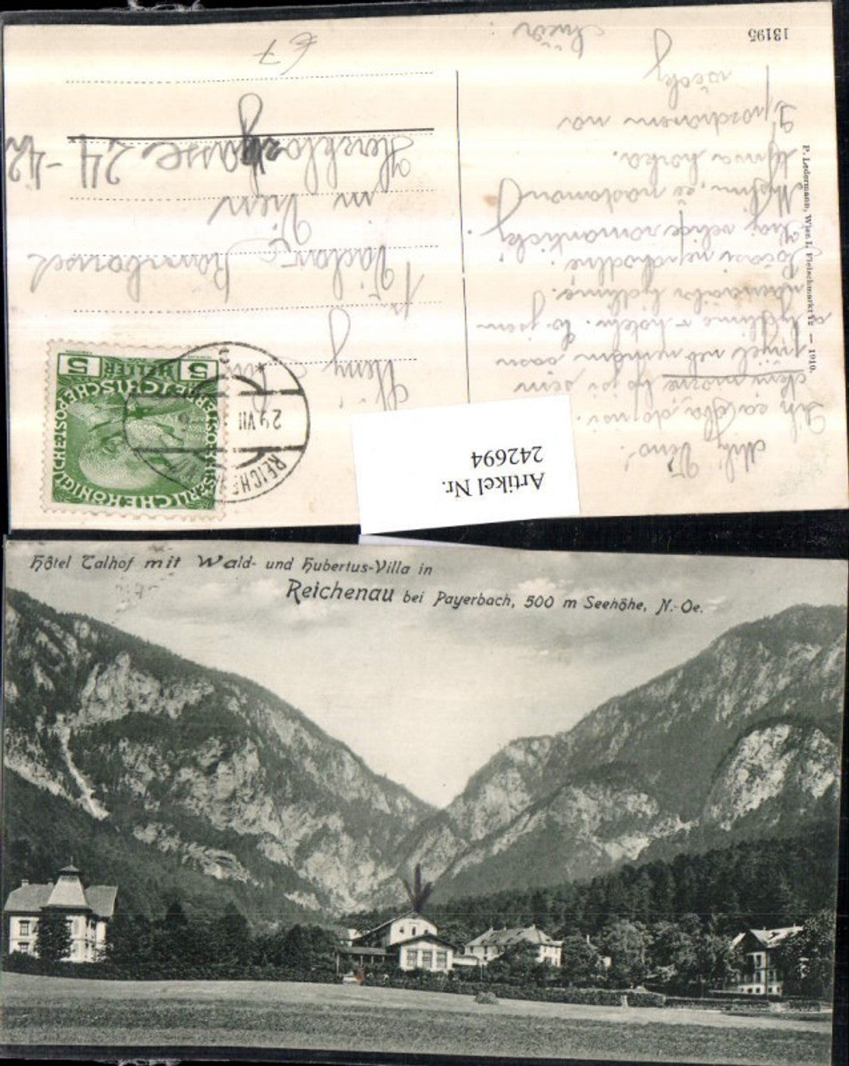 242694,Reichenau b. Payerbach Hotel Talhof m. Wald- und Hubertus-Villa