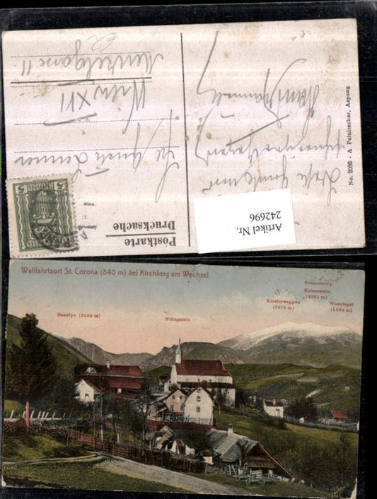 242696,St. Corona b. Kirchberg a. Wechsel Totale m. Raxalpe Mittagstein Schneeberg