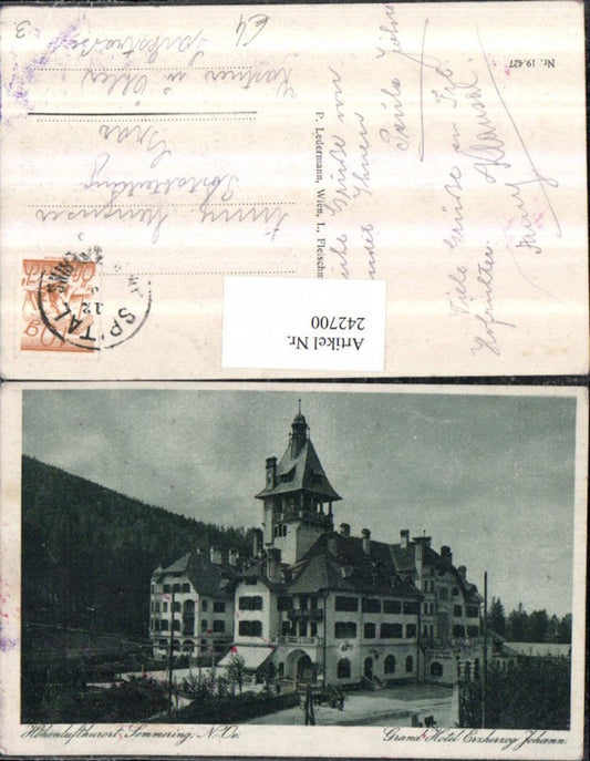 242700,Semmering Grand Hotel Erzherzog Johann