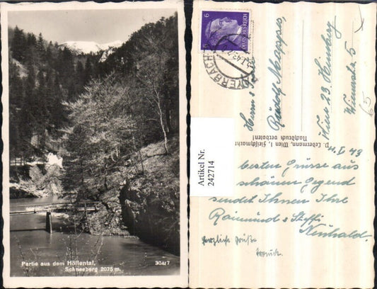 242714,Partie aus d. Höllental m. Schneeberg b. Schwarzau