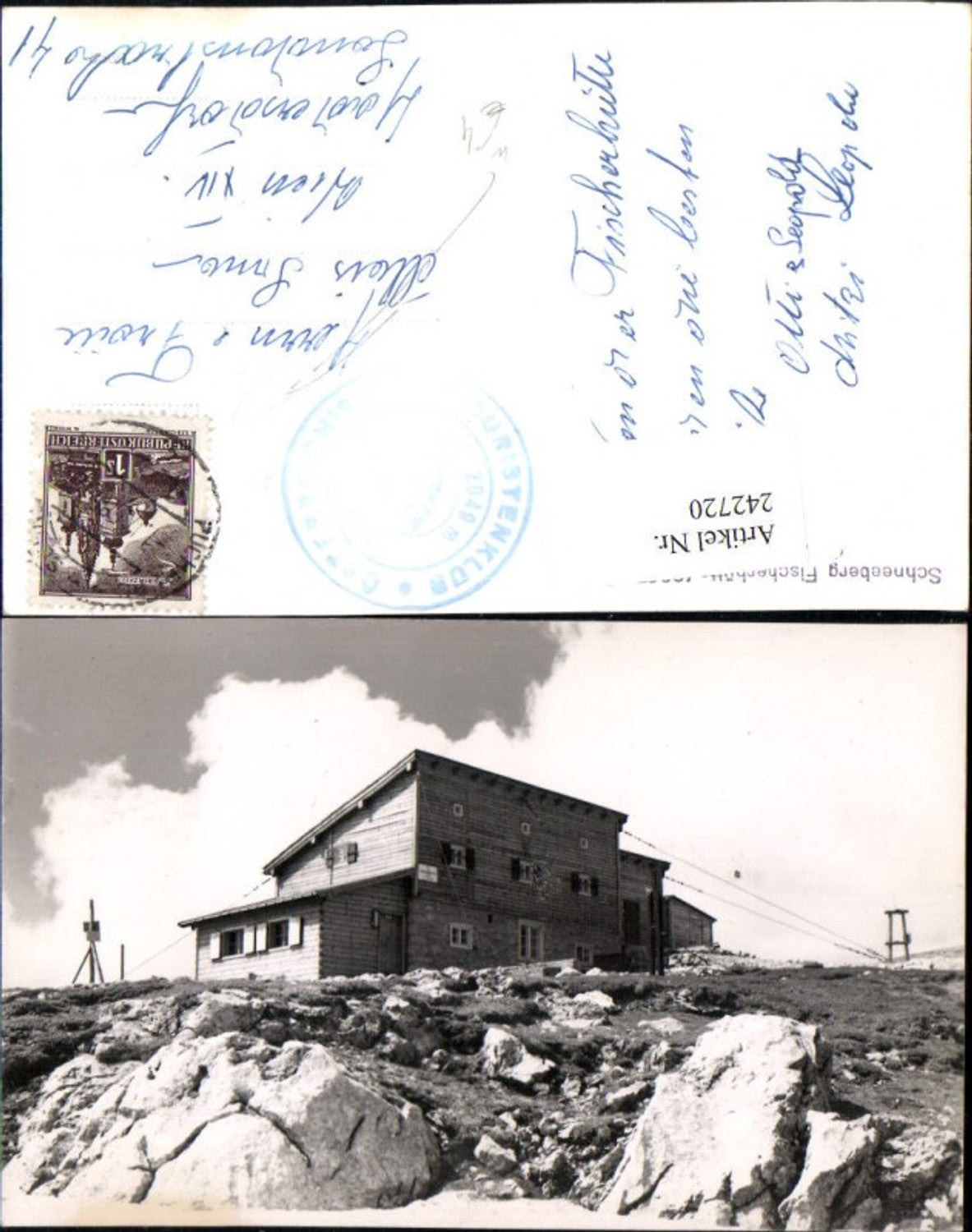 242720,Fischerhütte Berghütte a. Schneeberg b. Puchberg