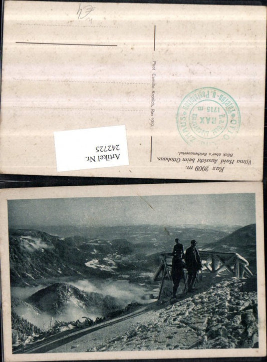 242725,Rax Vilma Haid Aussicht b. Ottohaus Blick über Reichenauertal b. Reichenau