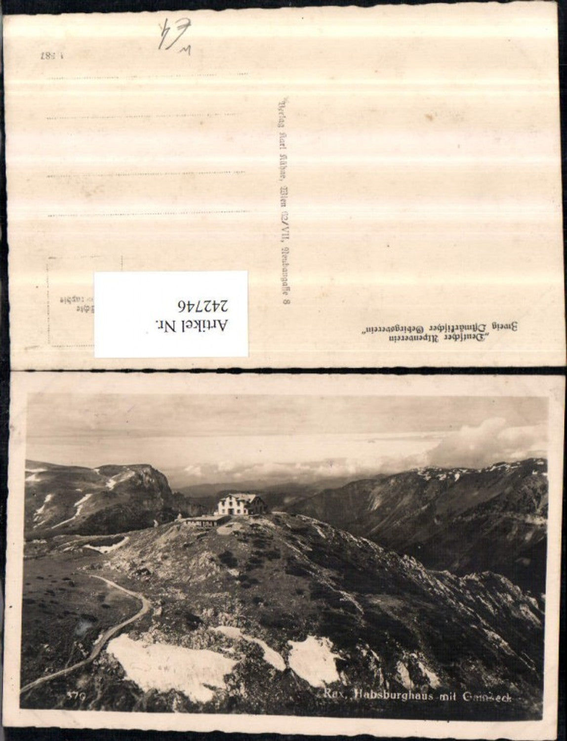 242746,Rax Habsburghaus m. Gamseck b. Reichenau