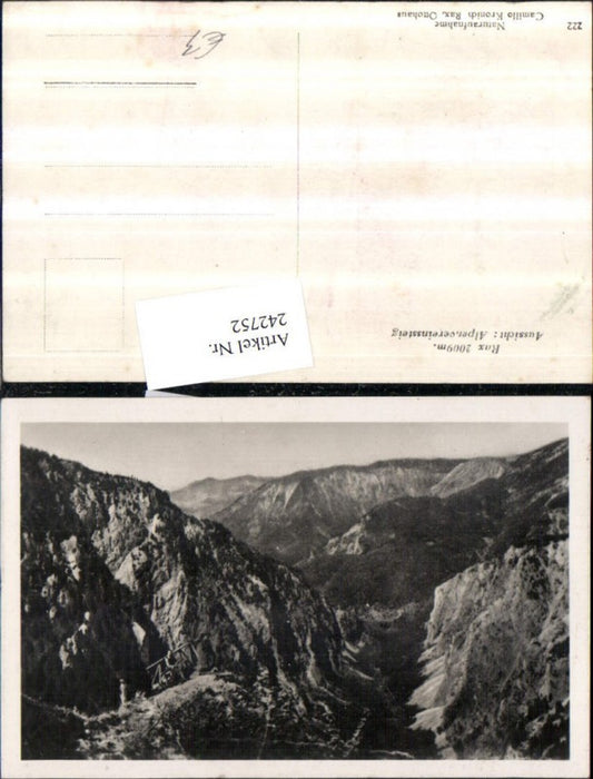 242752,Rax Aussicht Alpenvereinssteig Bergkulisse b. Reichenau