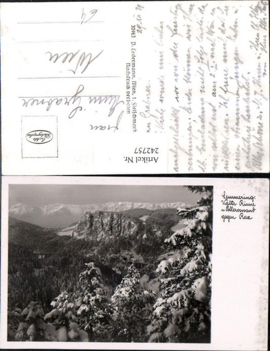 242757,Semmering Kalte Rinne u. Polleroswand geg. Rax